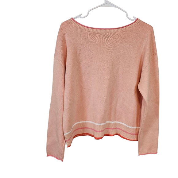 Talbots Pink Palm Tree Sweater - Picture 3 of 12